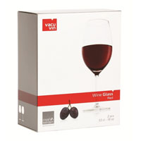         Glass Wine Red Set of 2